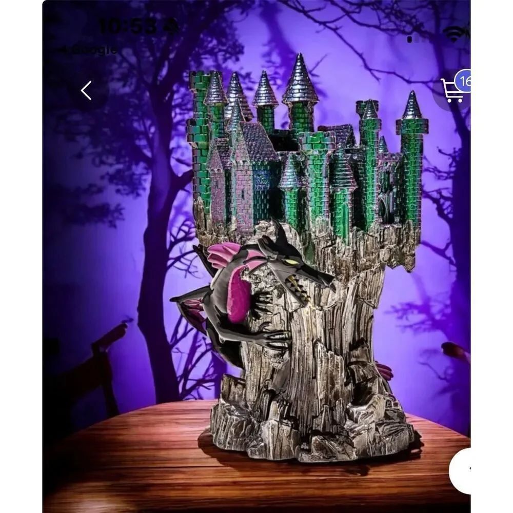 Bath & body works castle malificent Disney villians pedastal candle holder nib